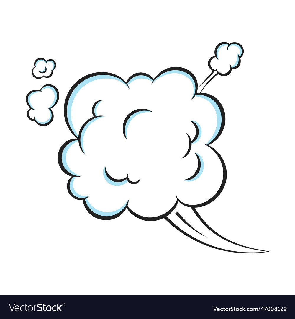 Fart smoke smelling cloud pop art comic book Vector Image