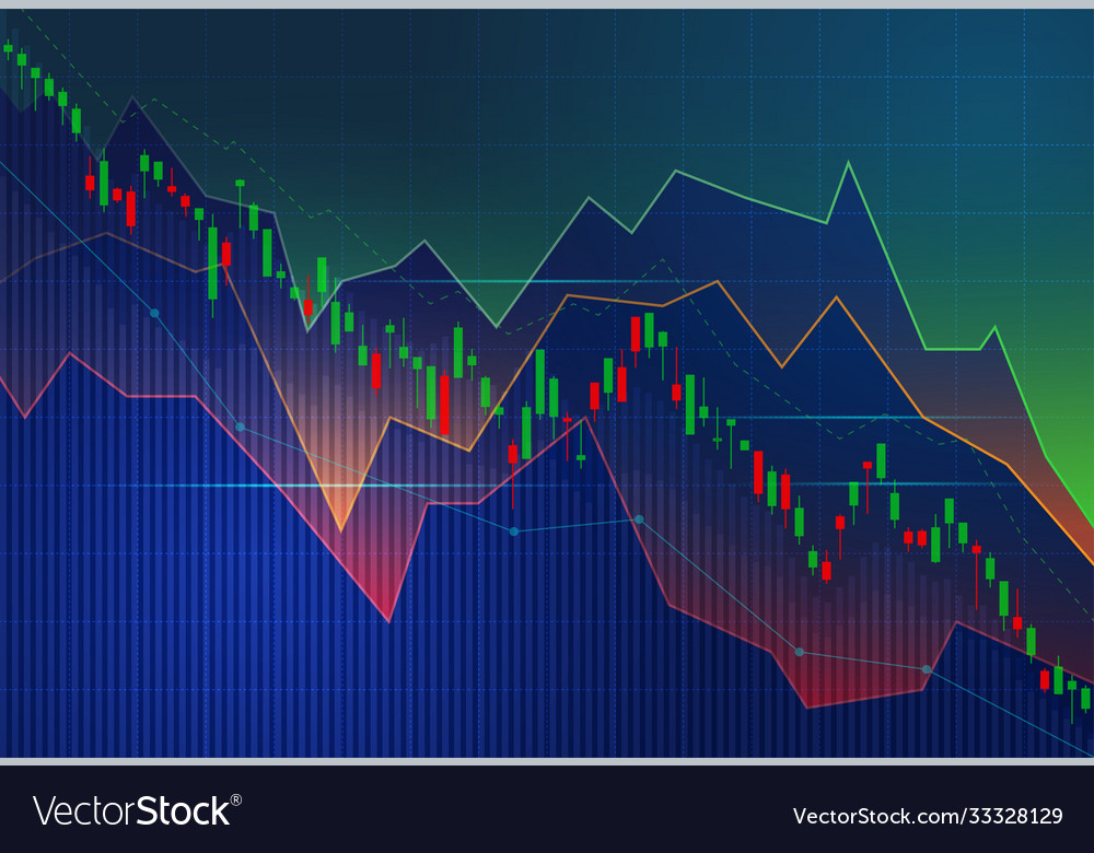 Financial stock market graph Royalty Free Vector Image