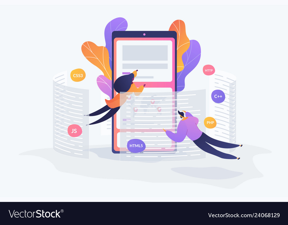 Front end development it concept vector image Front end development it concept