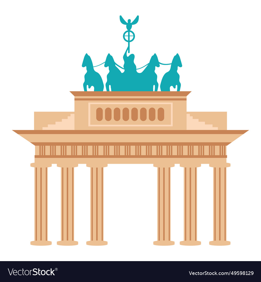 Germany brandenburg gate Royalty Free Vector Image