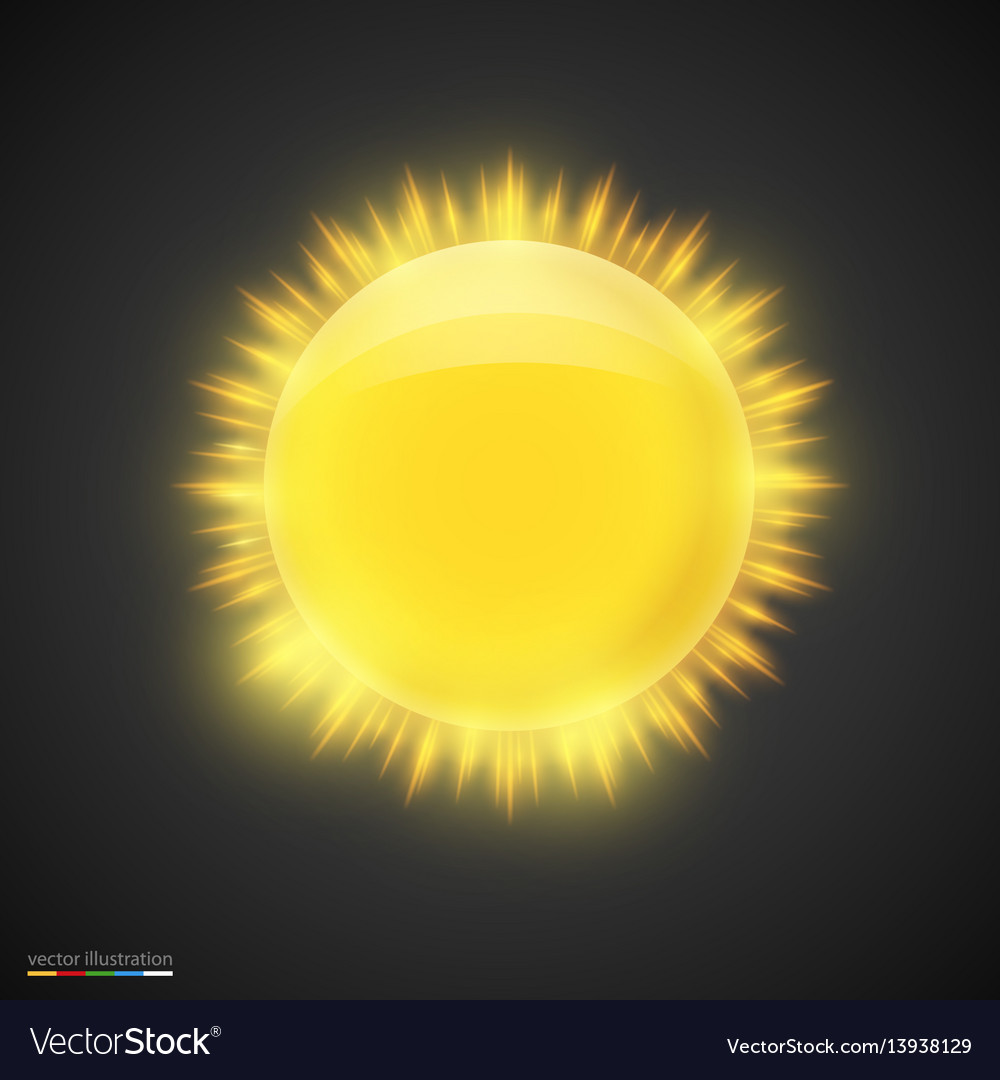 Golden Sun on Dark Background