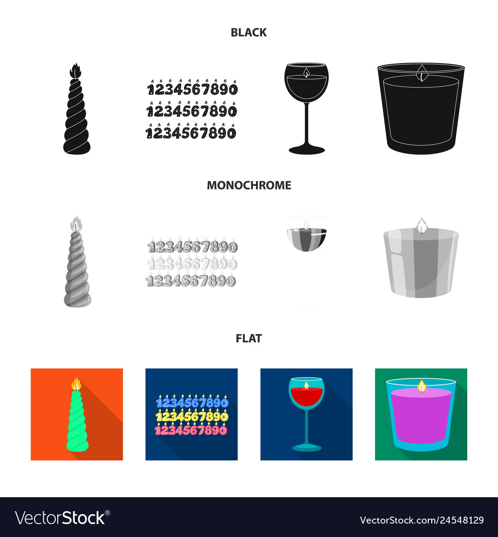 Isolated object of relaxation and flame icon set Vector Image Isolated object of relaxation and flame icon set