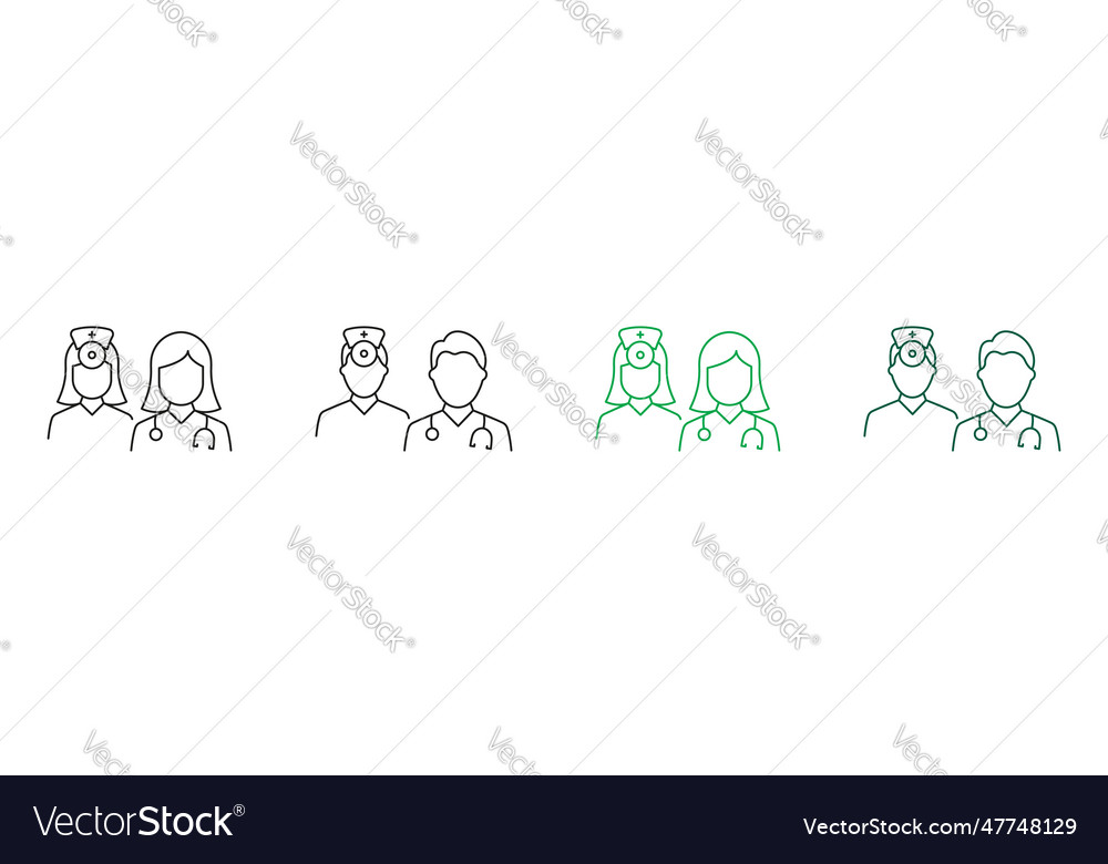 Medical specialists group pictogram healthcare vector image Medical specialists group pictogram healthcare
