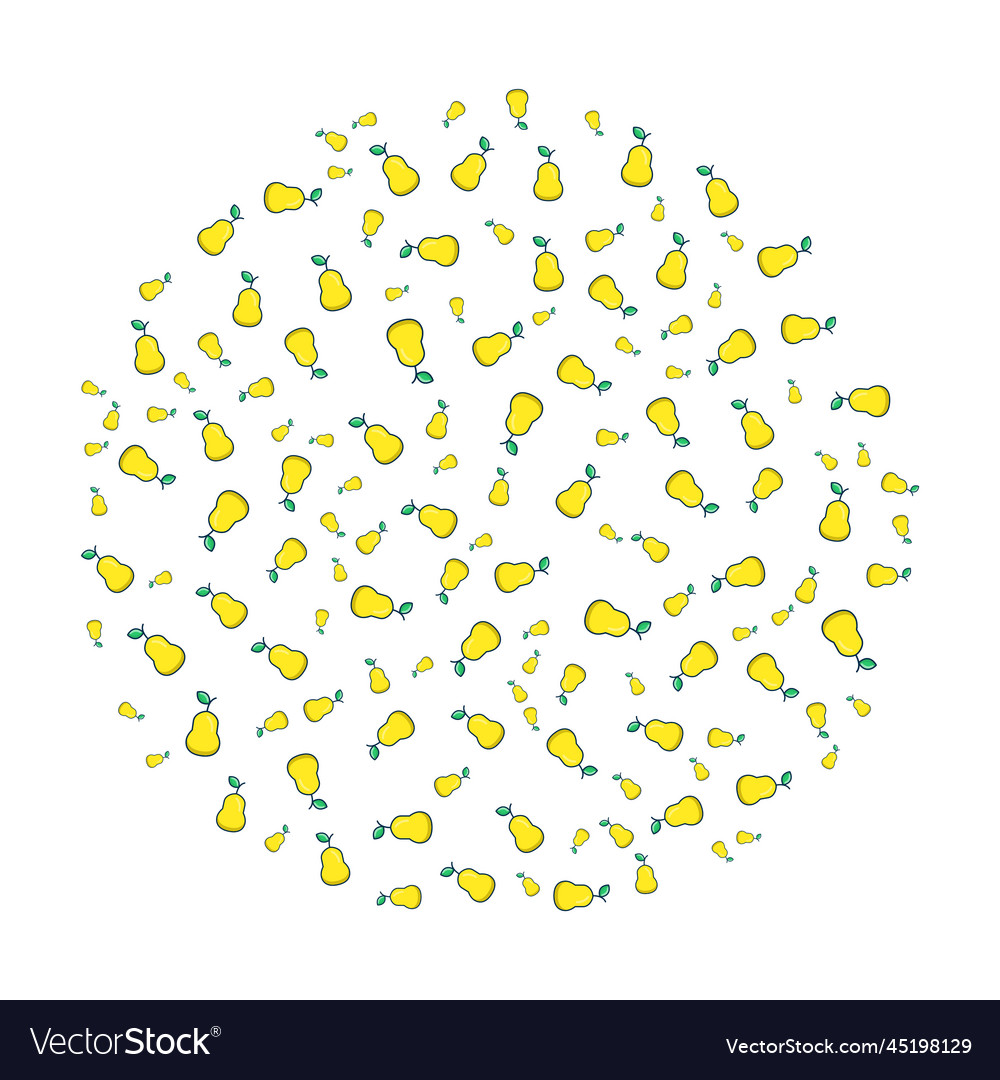 Pear concept in circle with clean and simple vector image Pear concept in circle with clean and simple