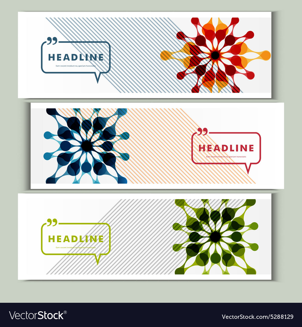 Set of 3 covers with abstract patterns