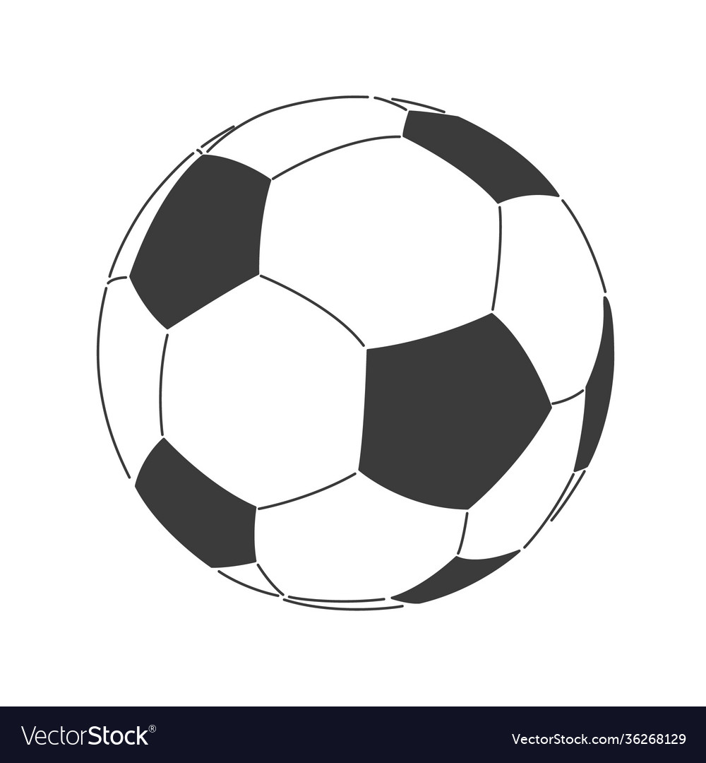 Soccer balls isolated on white Royalty Free Vector Image