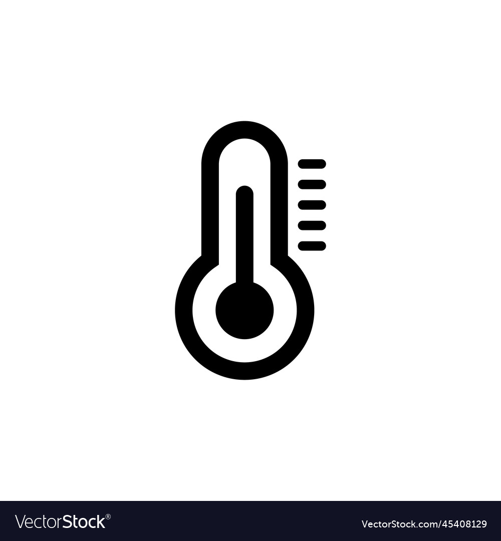 Thermometer with scale icon indicator Royalty Free Vector