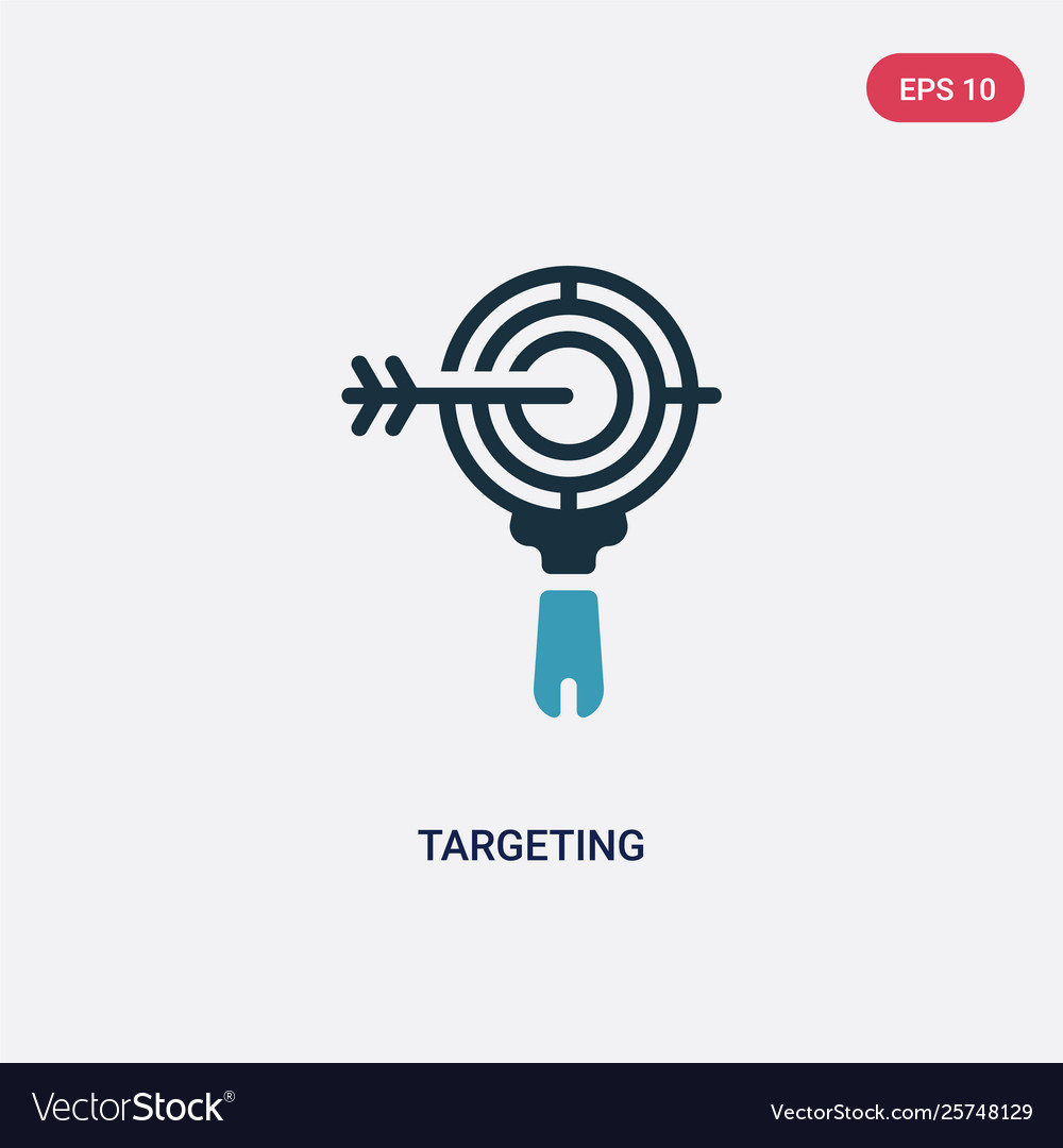 Two color targeting icon from search engine