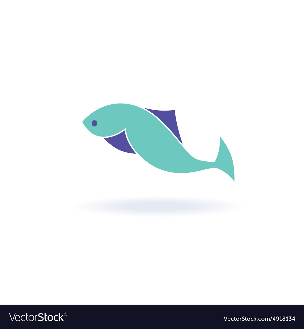 Abstract blue fish Royalty Free Vector Image - VectorStock