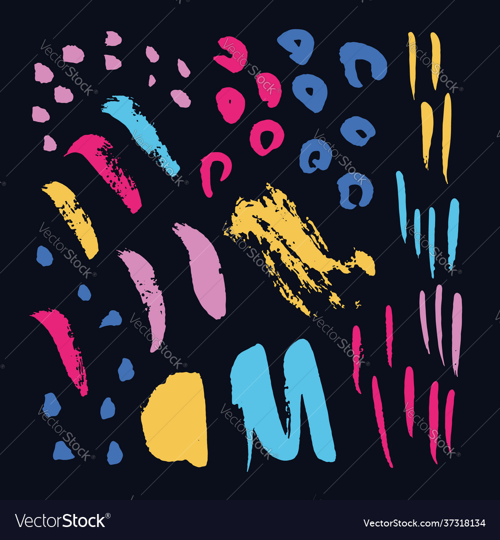 Helle Sammlung handgezeichnete Elemente Tropfen vector image Helle Sammlung handgezeichnete Elemente Tropfen
