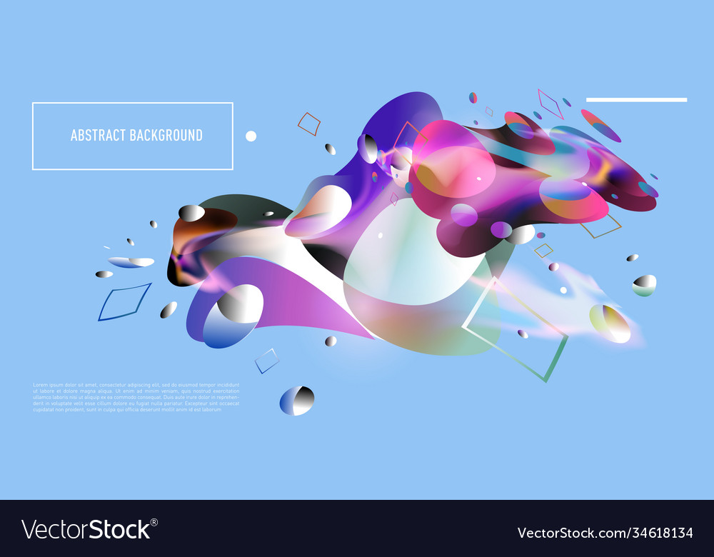 Colorful abstract fluid gradient pattern Vector Image Colorful abstract fluid gradient pattern