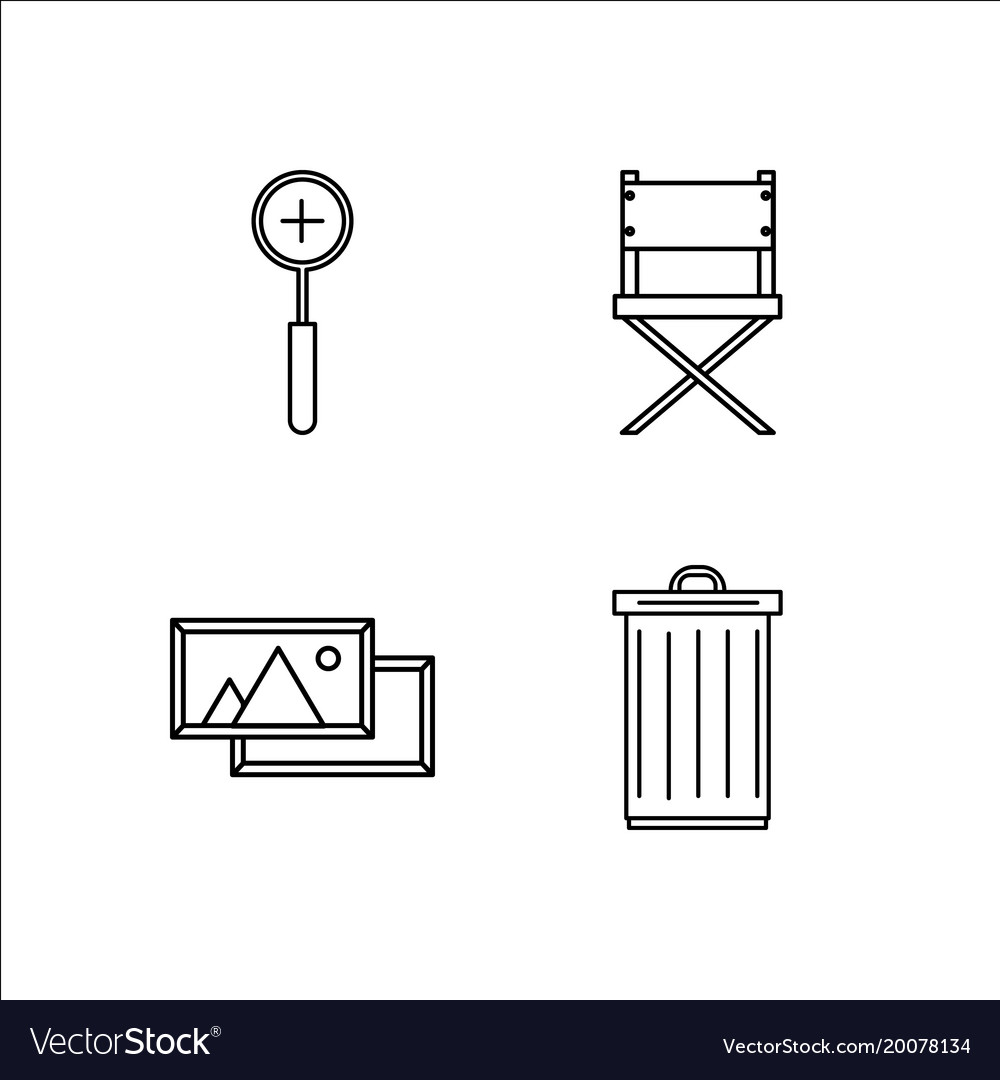 Design and studio simple linear icon setsimple