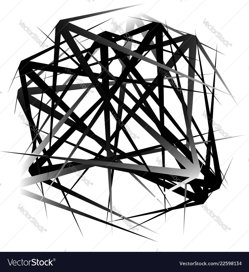 Edgy pointed random overlapping shapes abstract vector image Edgy pointed random overlapping shapes abstract