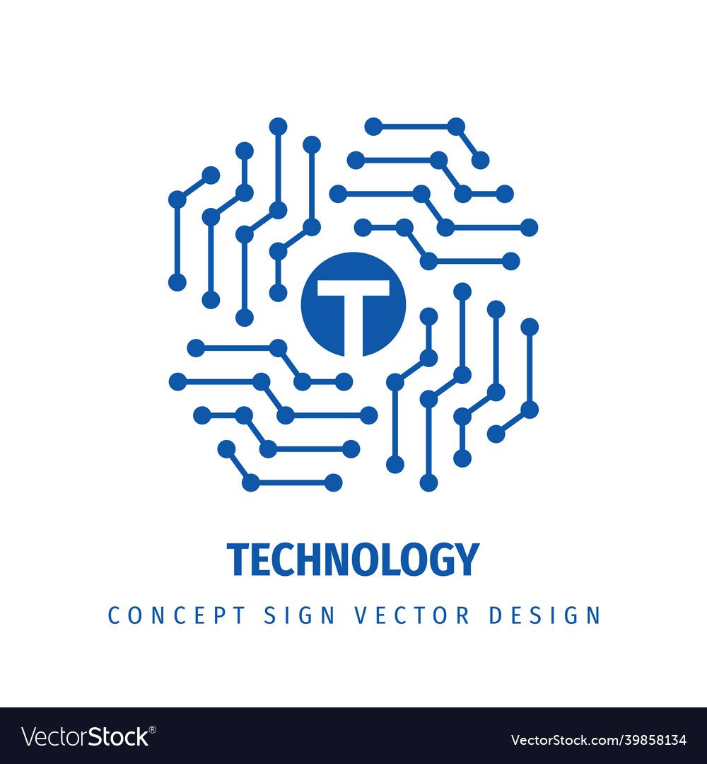 Electronic technology - logo design Royalty Free Vector