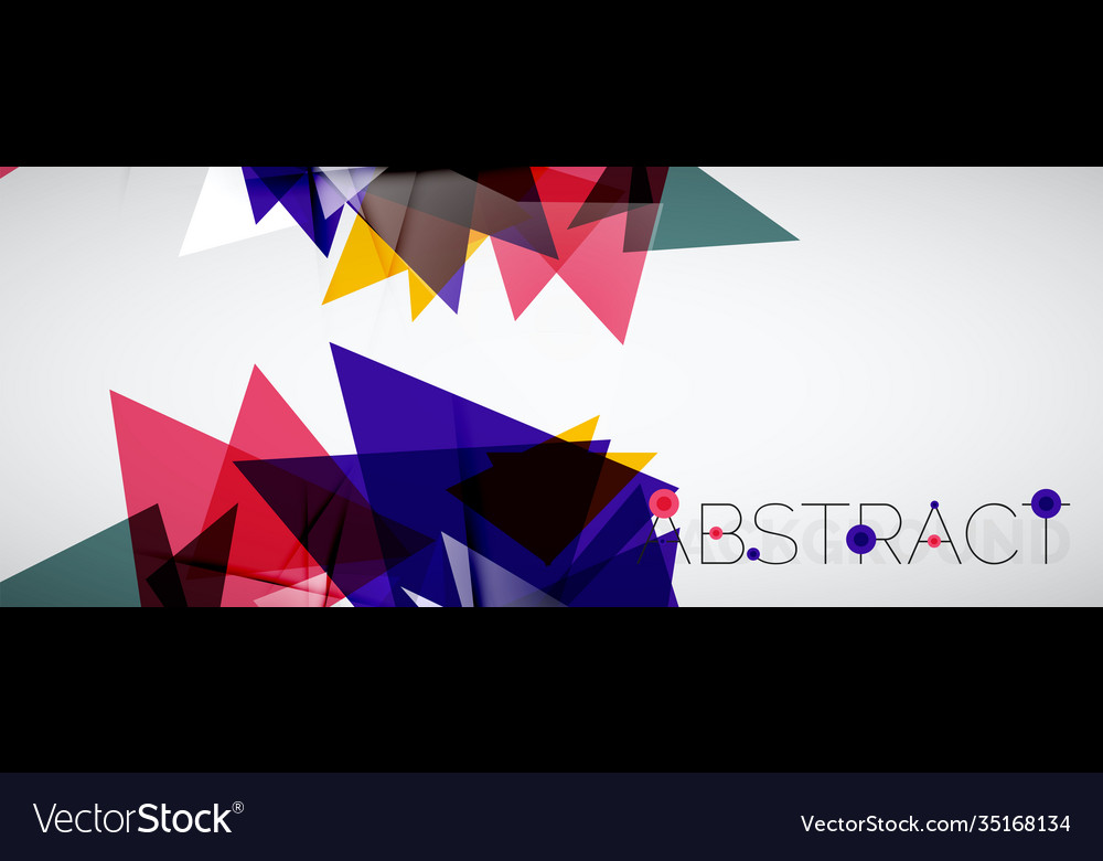Geometric abstract background color triangle vector image Geometric abstract background color triangle