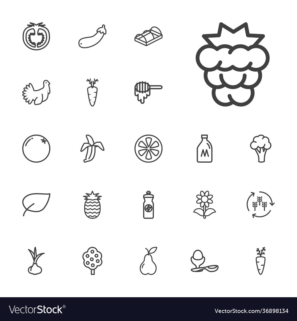 Organic icons Royalty Free Vector Image - VectorStock