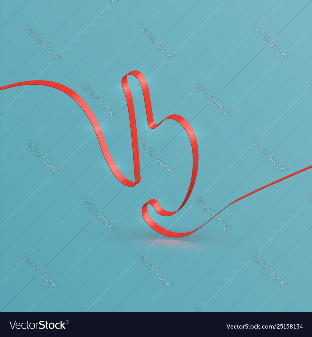 Realistic ribbon font from a typeset vector image Realistic ribbon font from a typeset