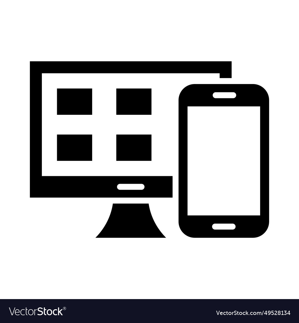 Responsive design glyph icon for personal Vector Image