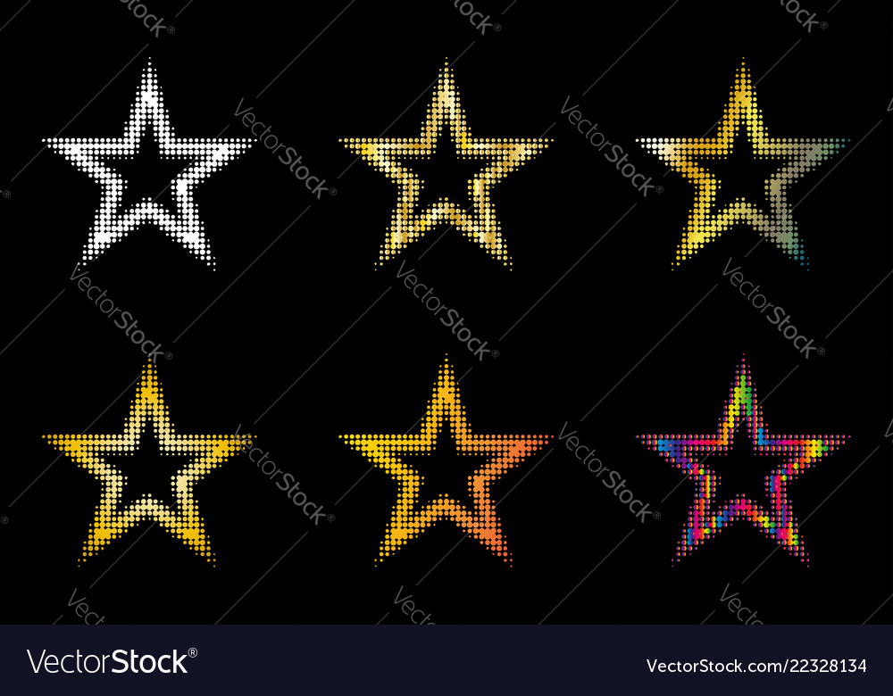 Star-Set Stars verschiedener Farben