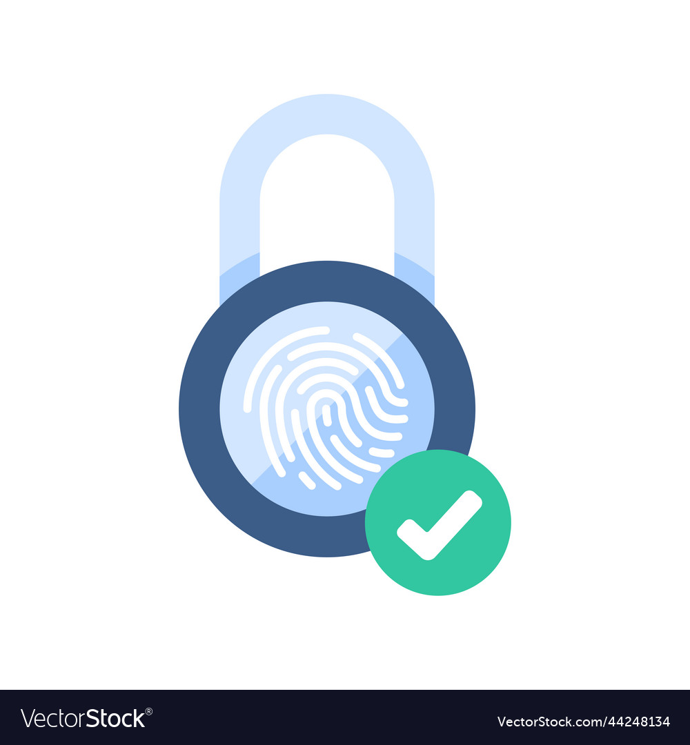 Unlocking the padlock with authentication vector image Unlocking the padlock with authentication