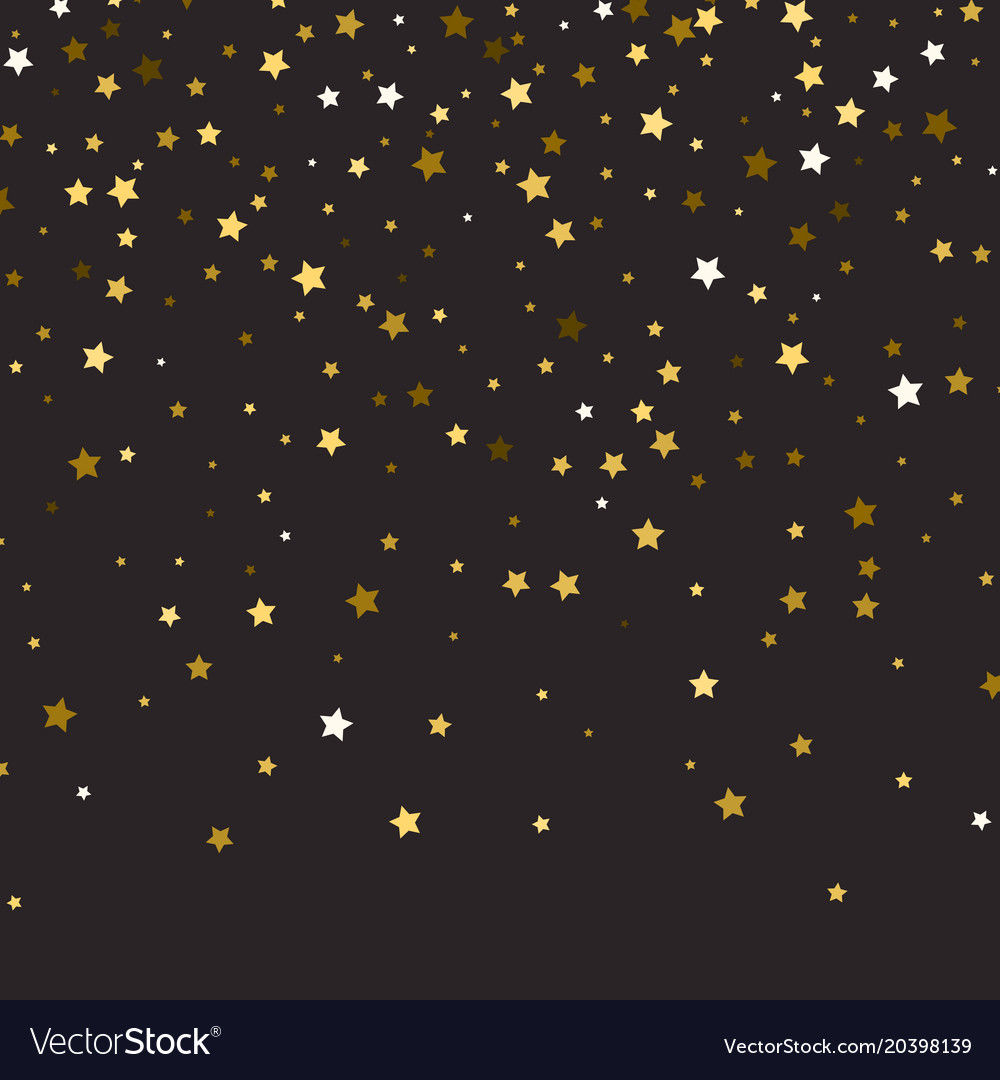 Abstract pattern of random falling gold stars