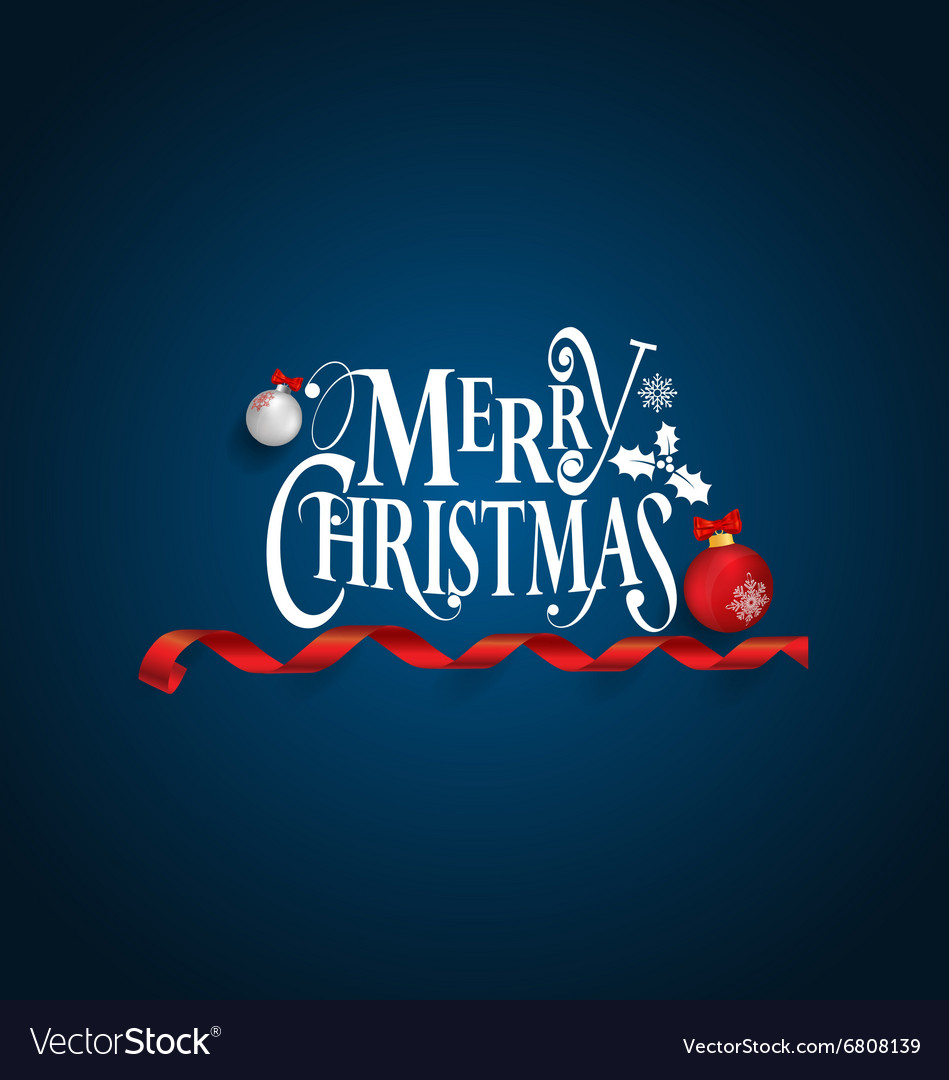 Christmas greeting card merry lettering