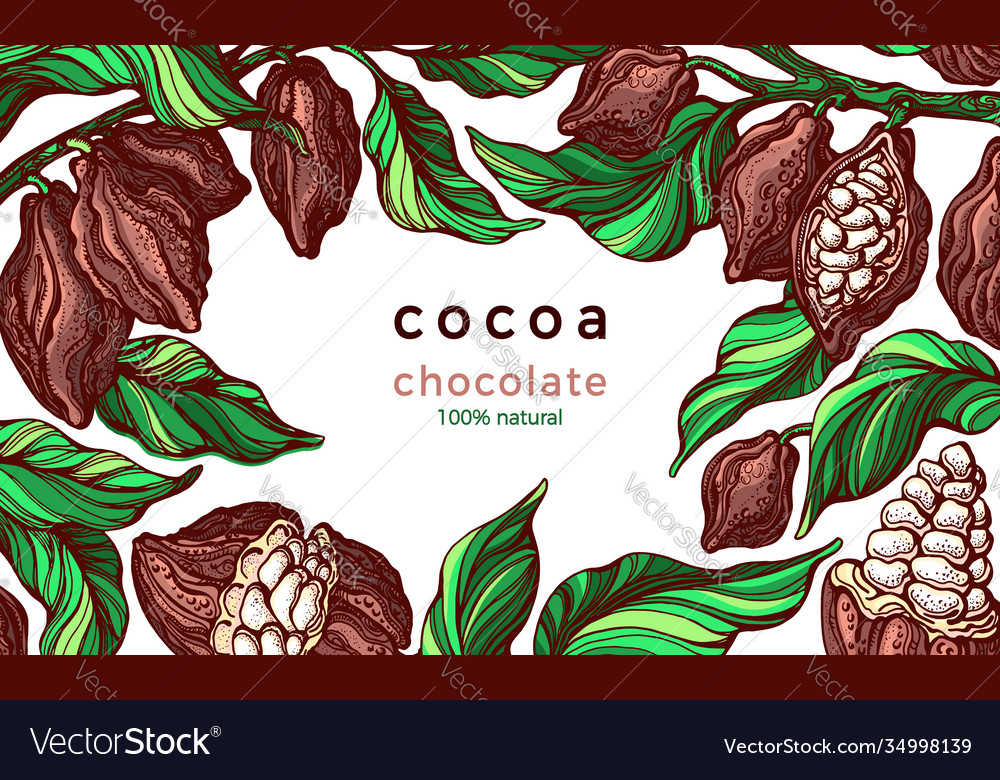 Cocoa frame natural chocolate template