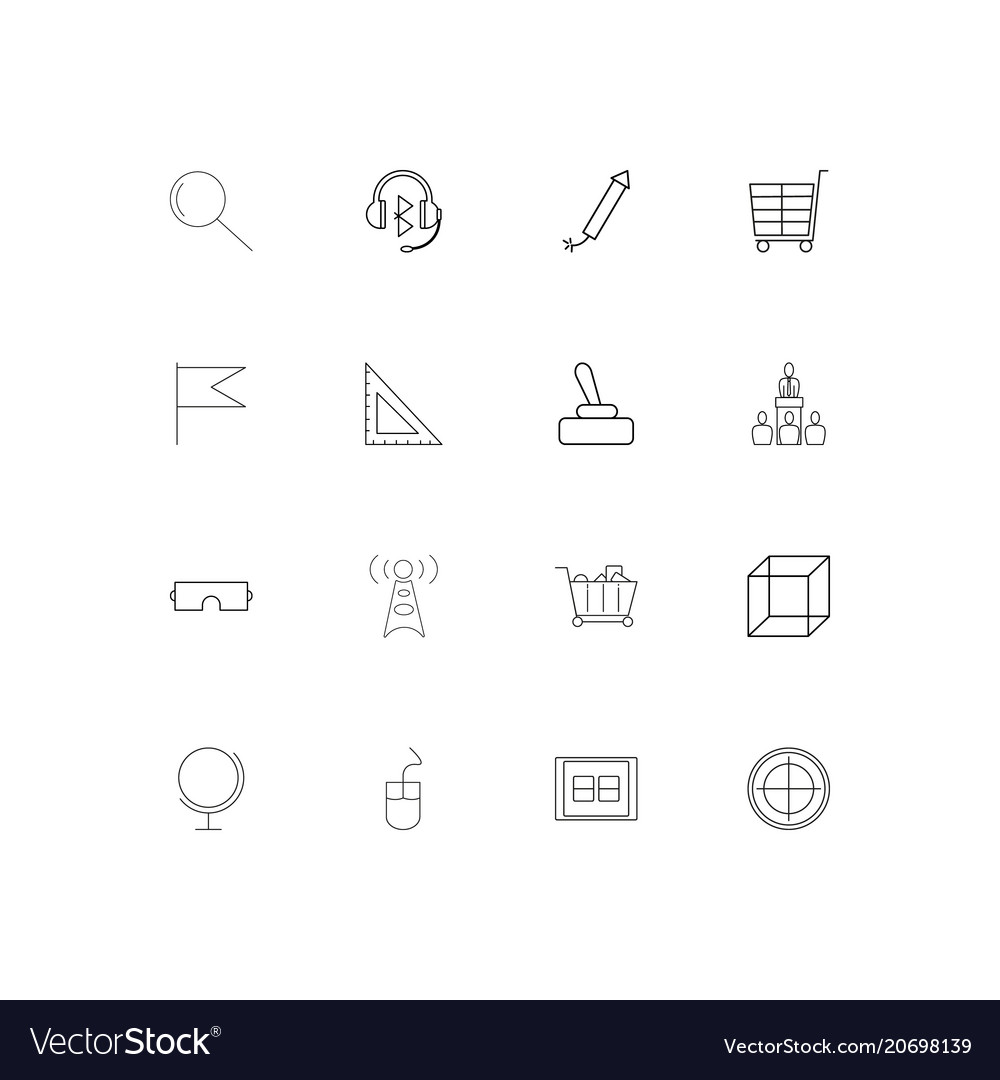 Education and science simple linear icons set