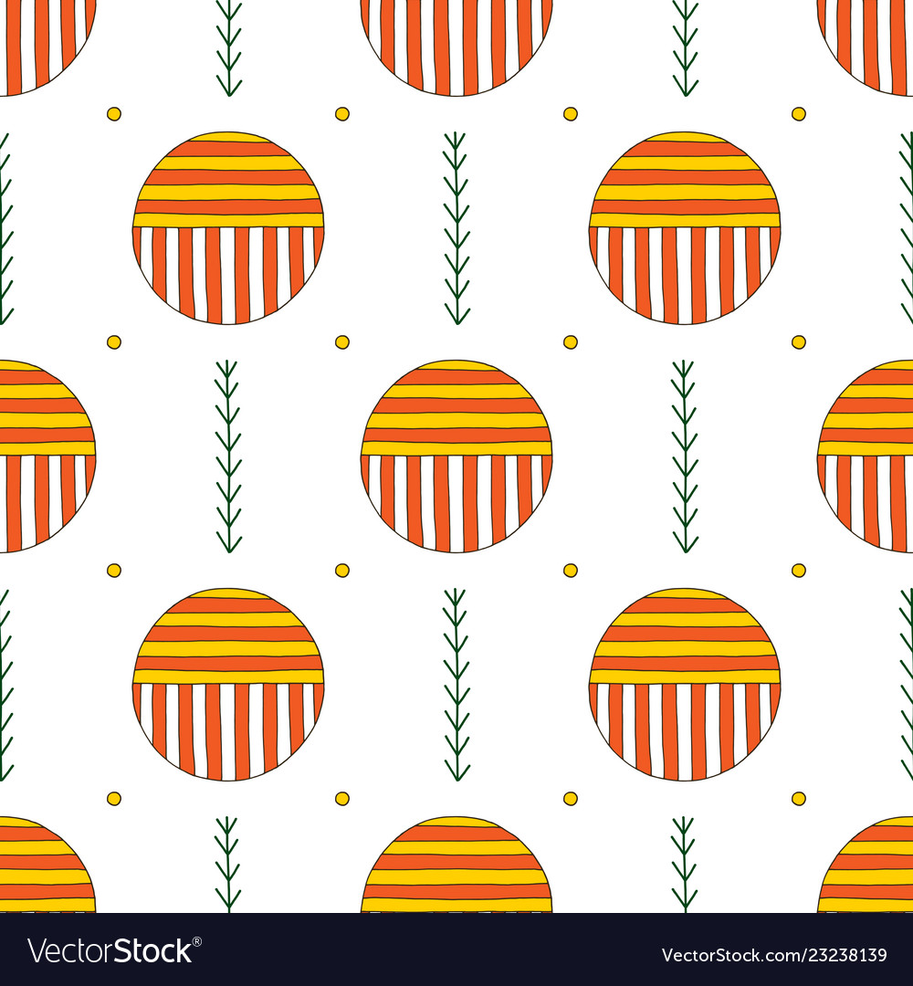 Hand drawn abstract seamless pattern Royalty Free Vector