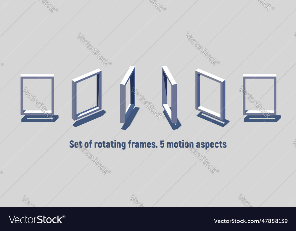 Isometric rectangular frame rotating