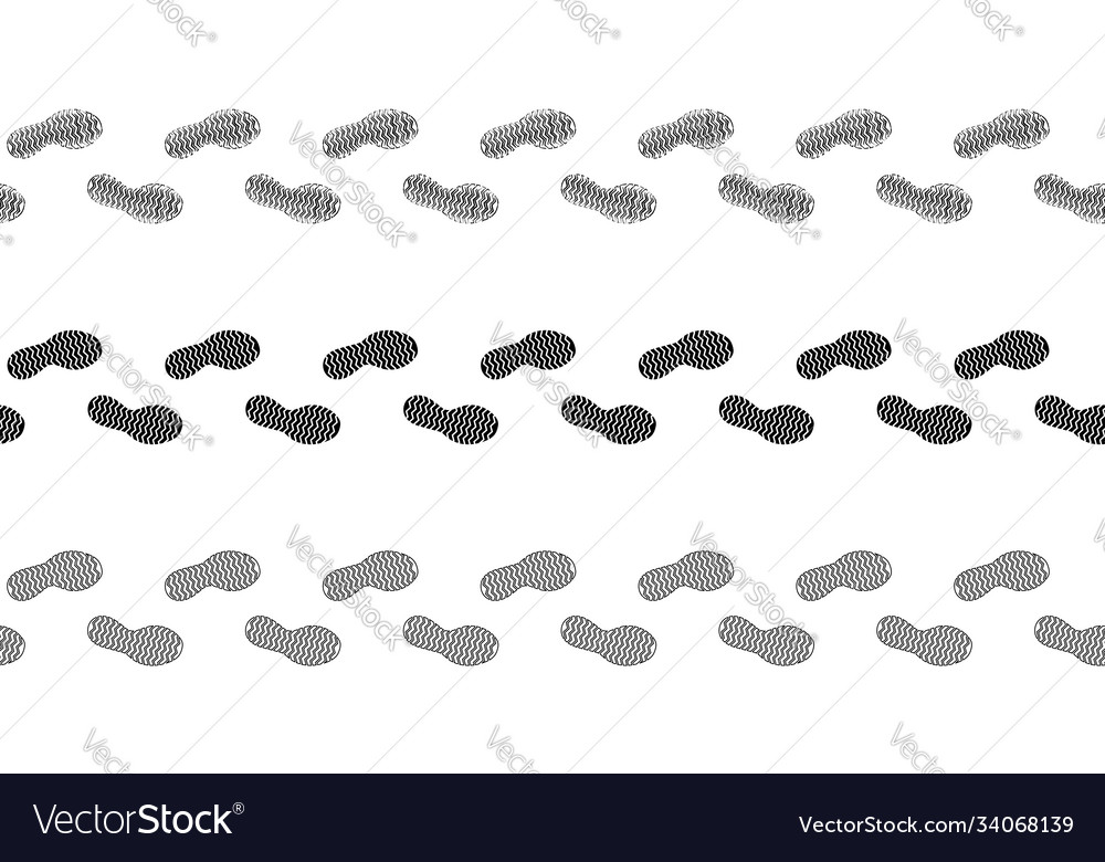 Man footprints sneackers way 4 Vector Image Man footprints sneackers way 4