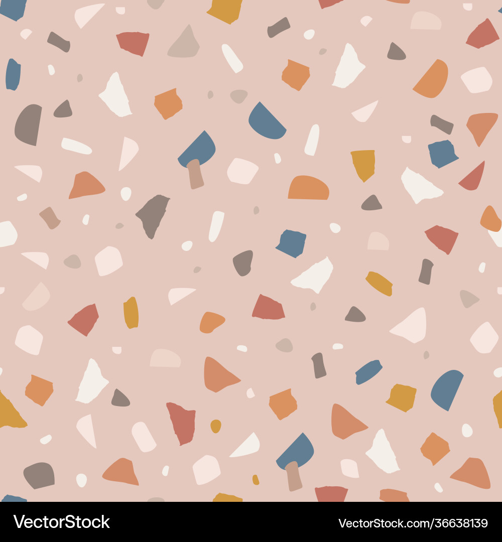 Modern terrazzo seamless pattern decorative Vector Image
