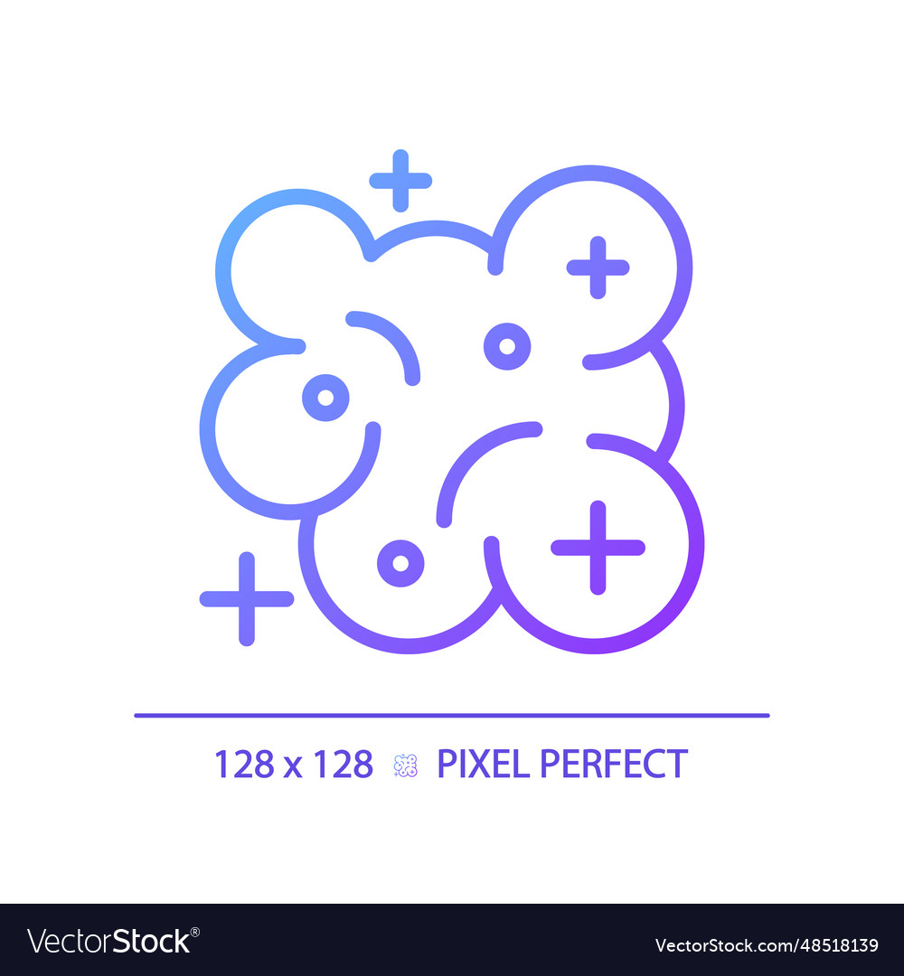 Nebula pixel perfect gradient linear icon Vector Image Nebula pixel perfect gradient linear icon