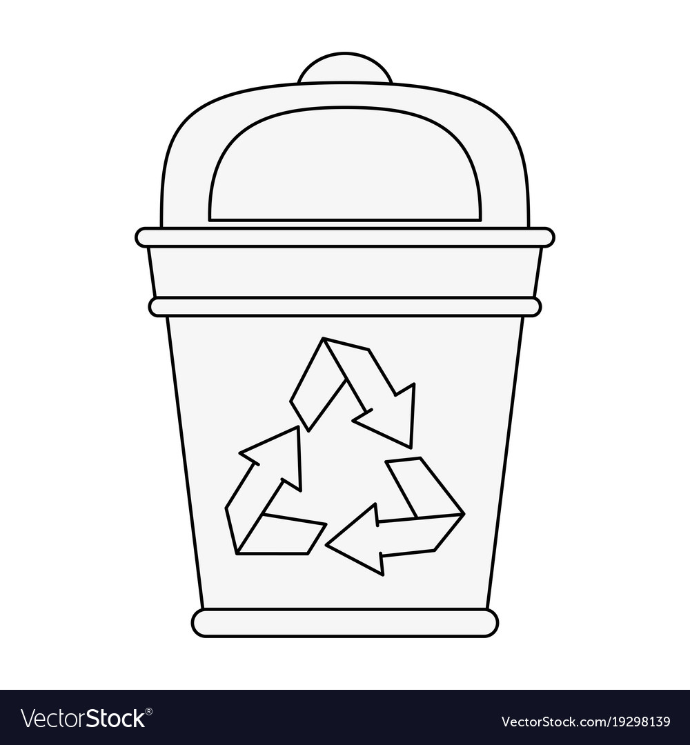 Recycle trash can Royalty Free Vector Image - VectorStock