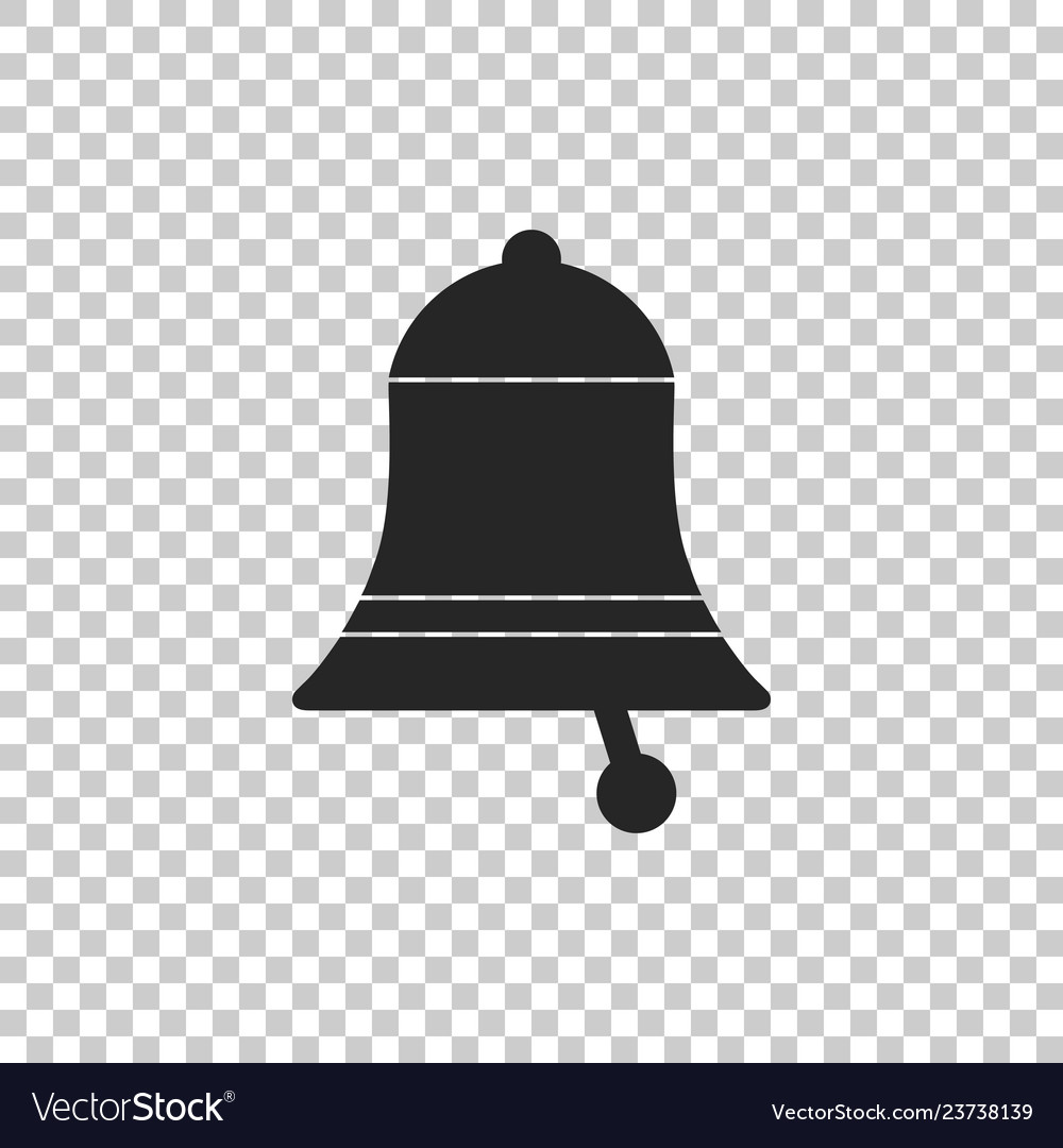 Ringing bell icon on transparent background Vector Image