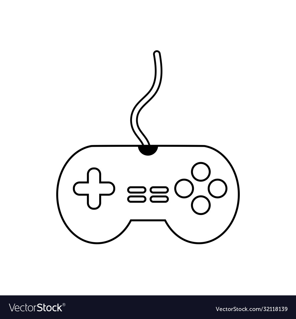 Simple icon for a game controller filled contour