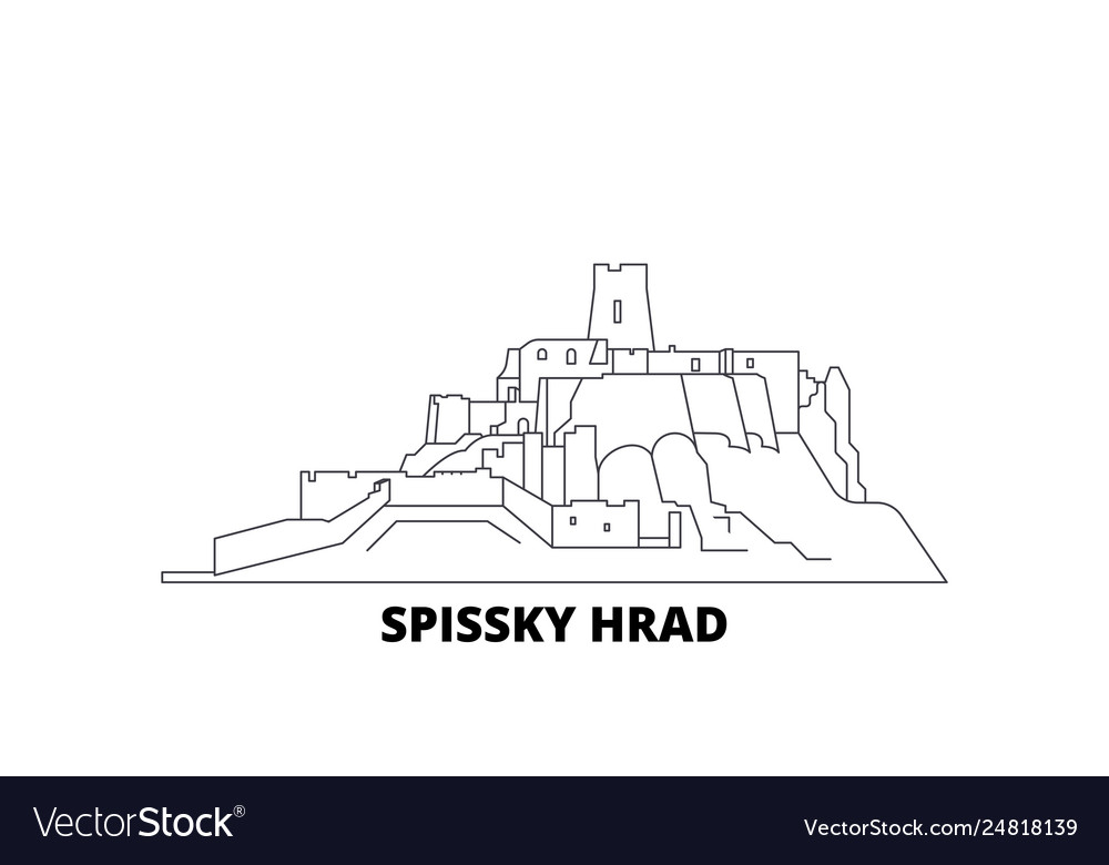 Slovakia spissky hrad line travel skyline set