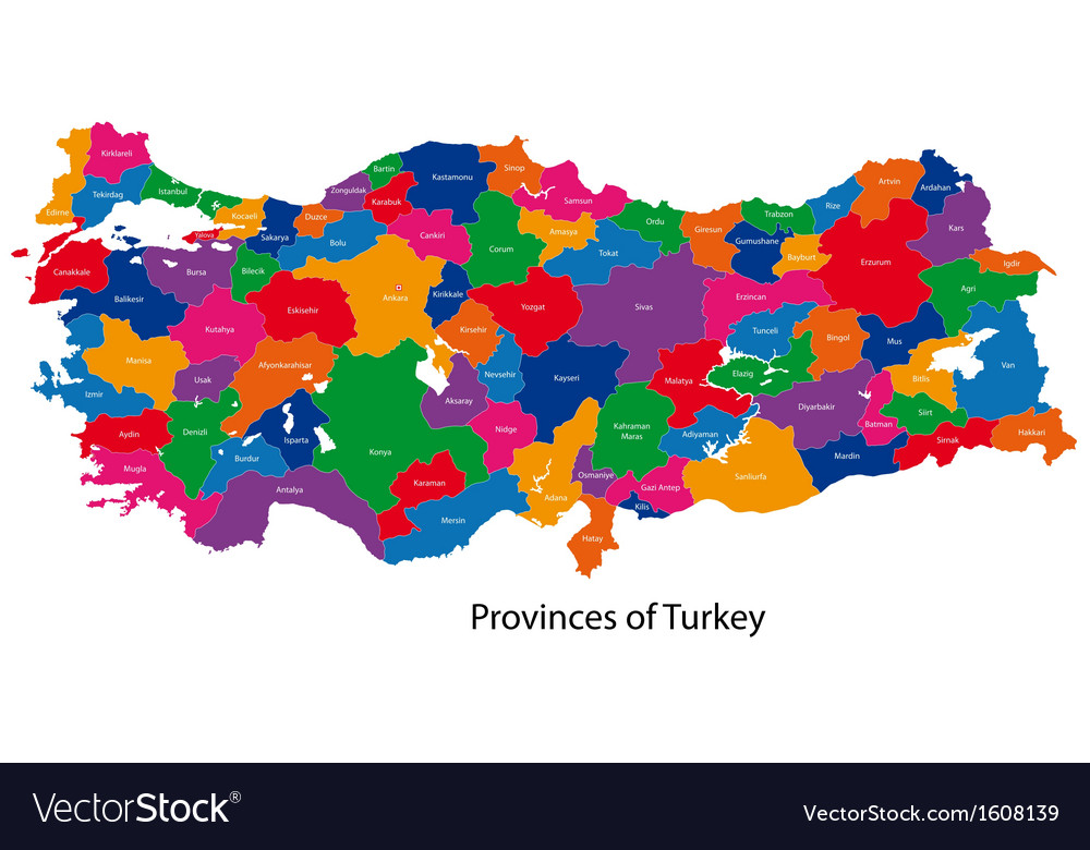 Административное деление турции карта