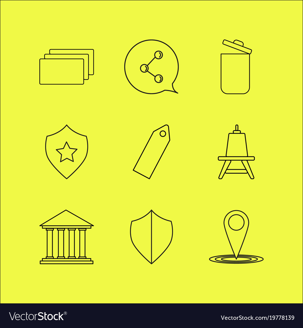 Web linear icon set simple outline icons