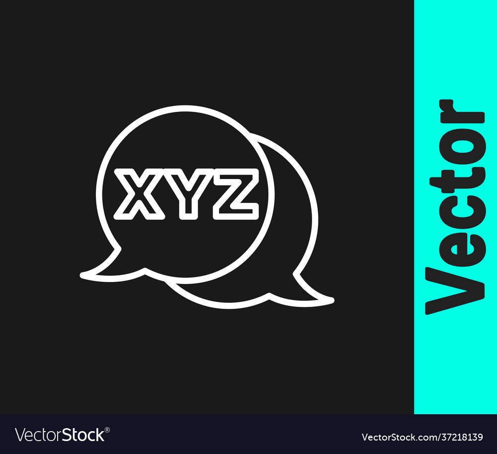 White line xyz coordinate system icon isolated