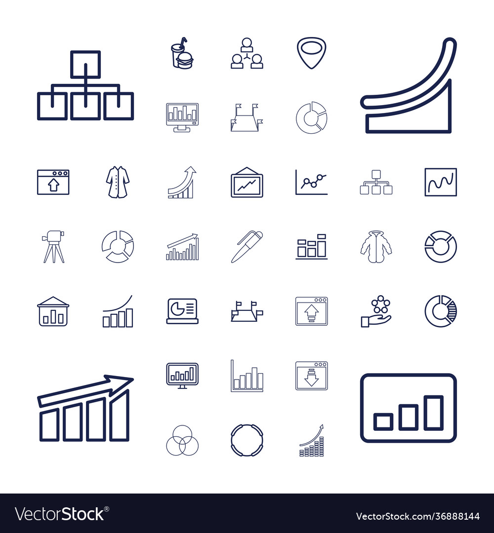 37 infographic icons Royalty Free Vector Image