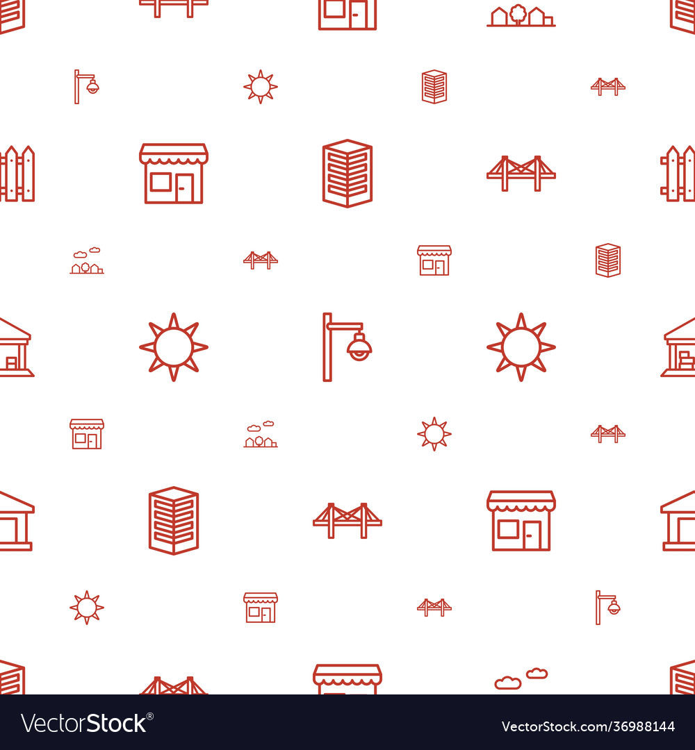 Architecture icons pattern seamless white