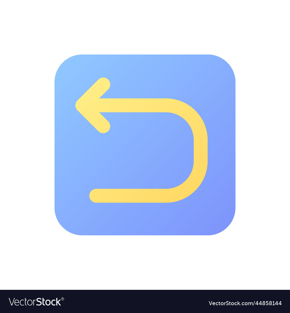 Backward arrow pixel perfect flat gradient color