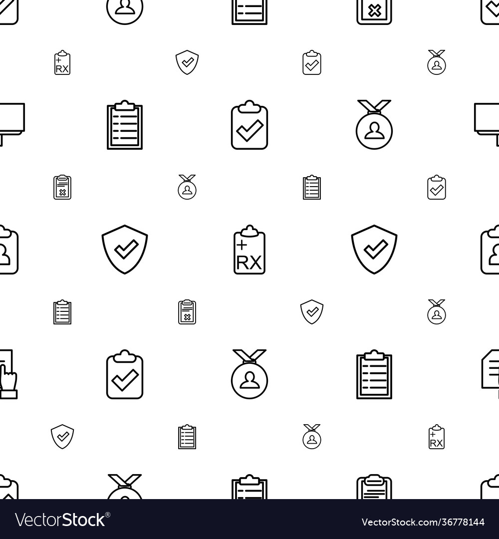Check icons pattern seamless white background