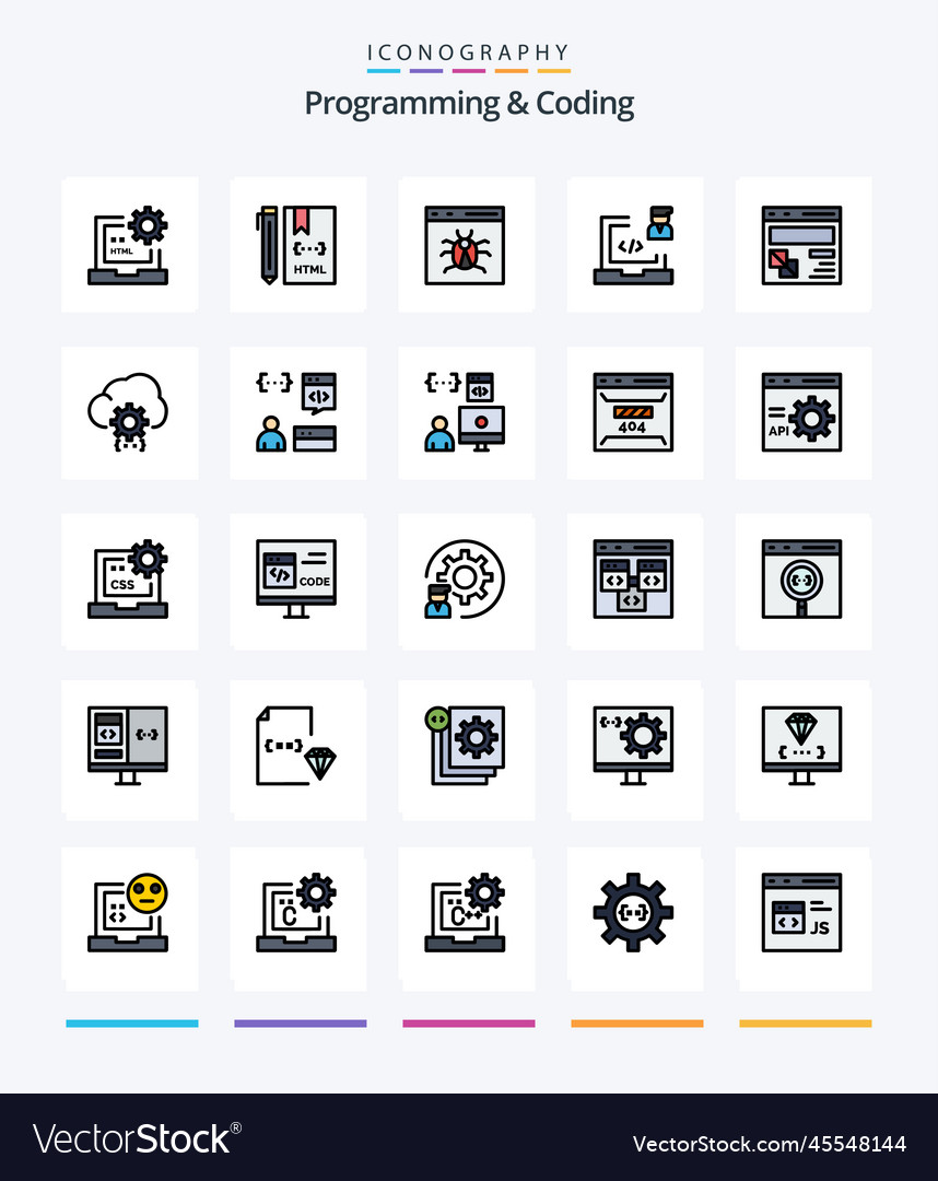Creative programming and coding 25 line filled