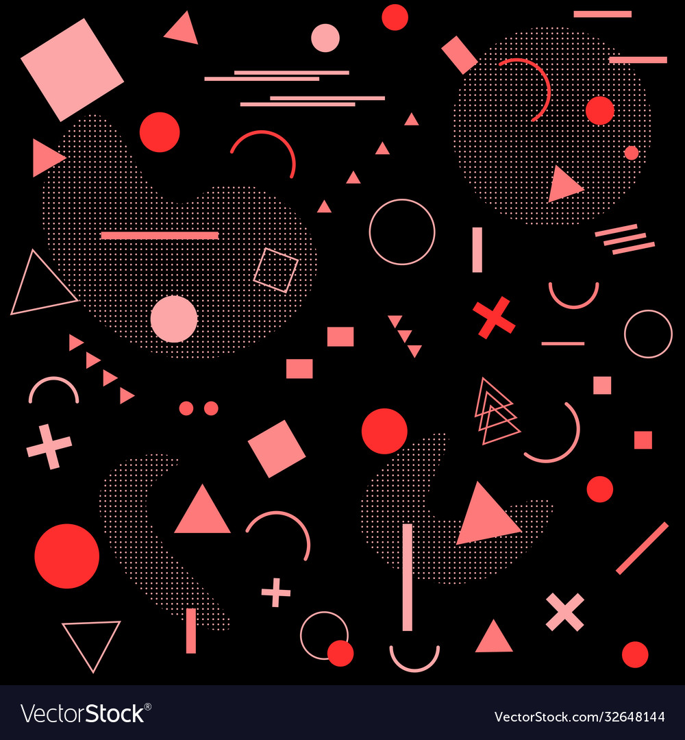 Geometric memphis pattern styles background
