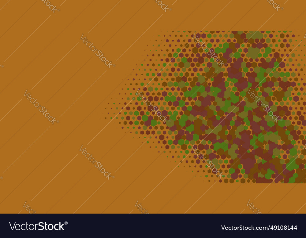 Geometric multi size hexagon with color