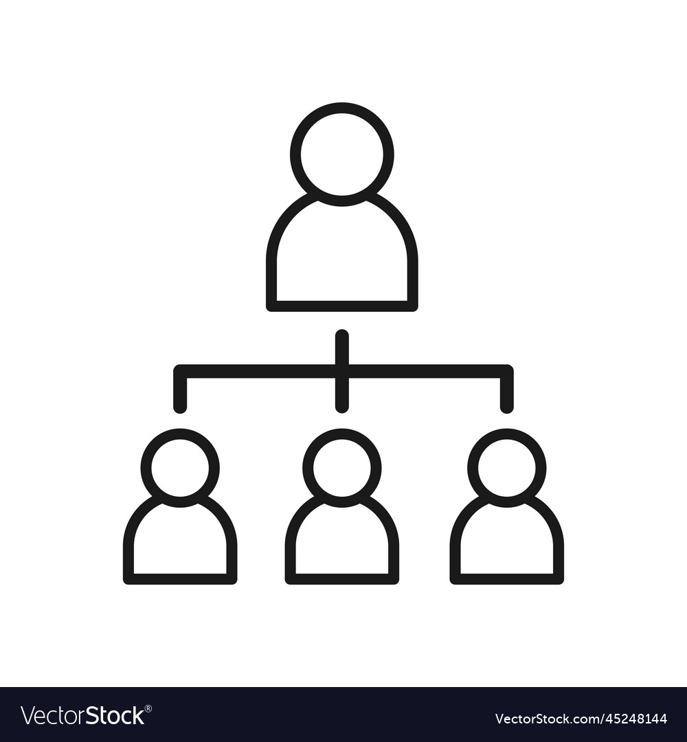 Hierarchical structure icon vertical connection