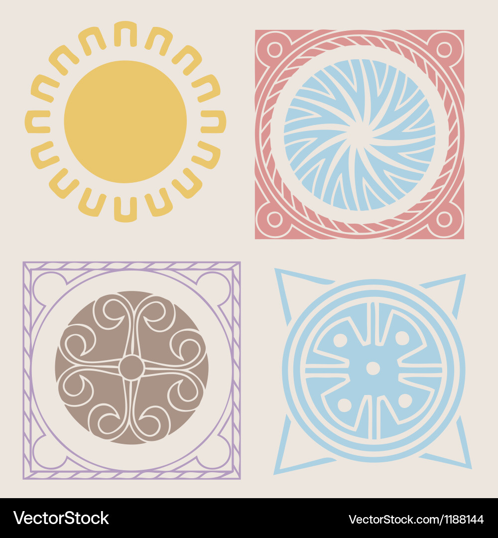 Indian spring elements collection Royalty Free Vector Image