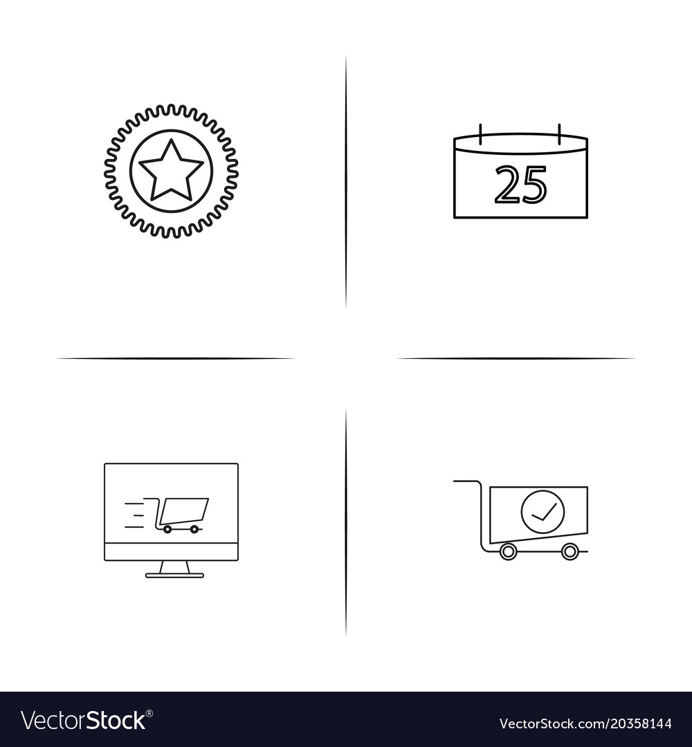 Interface simple linear icon setsimple outline